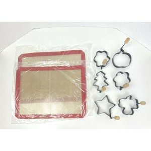 Unbranded Bundle Eggs/ Pancake Molds (2) Silicone Non Stick Cookie Baking Sheet